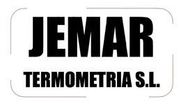 Un logotipo en blanco y negro para Jemar Termometria SL