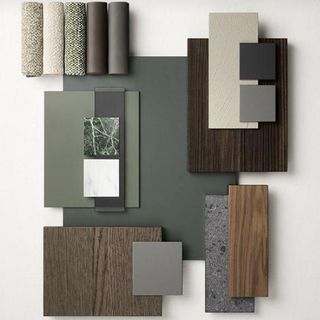 Un collage de diferentes tipos de madera, mármol y otros materiales.