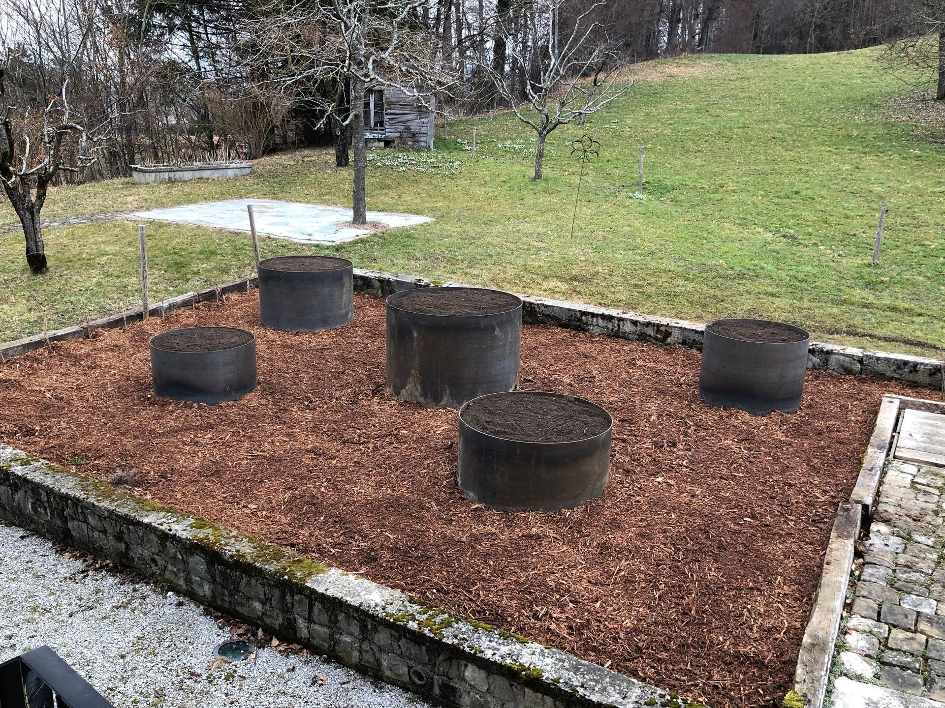 Bacs en acier Corten pour jardins surélevés