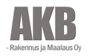 AKB-Rakennus ja Maalaus Oy logo