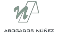 Logotipo: &ldquo;n&rdquo; gris dentro de un contorno geom&eacute;trico con el texto &ldquo;ABOGADOS N&Uacute;&Ntilde;EZ&rdquo;.