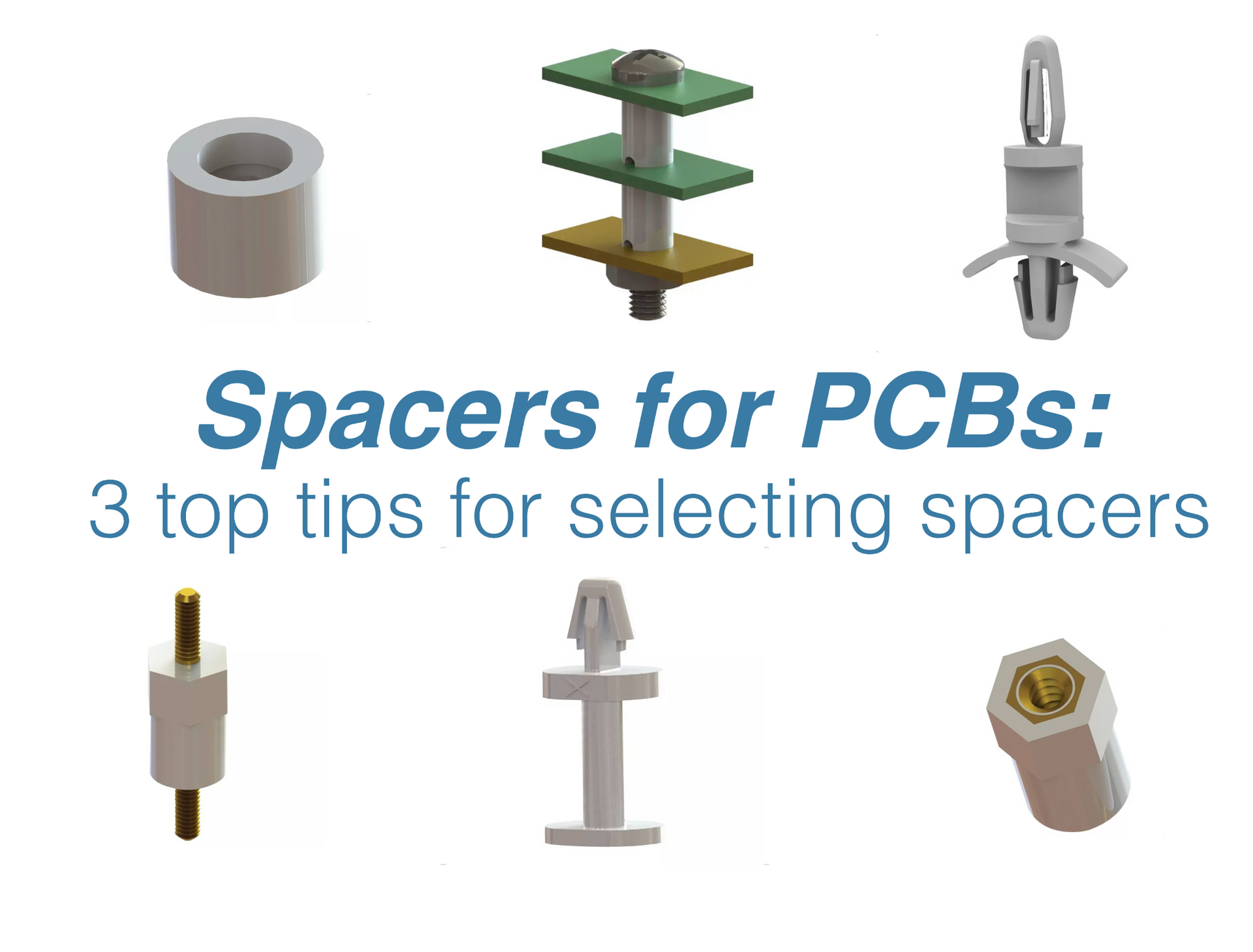 different spacers for PCB