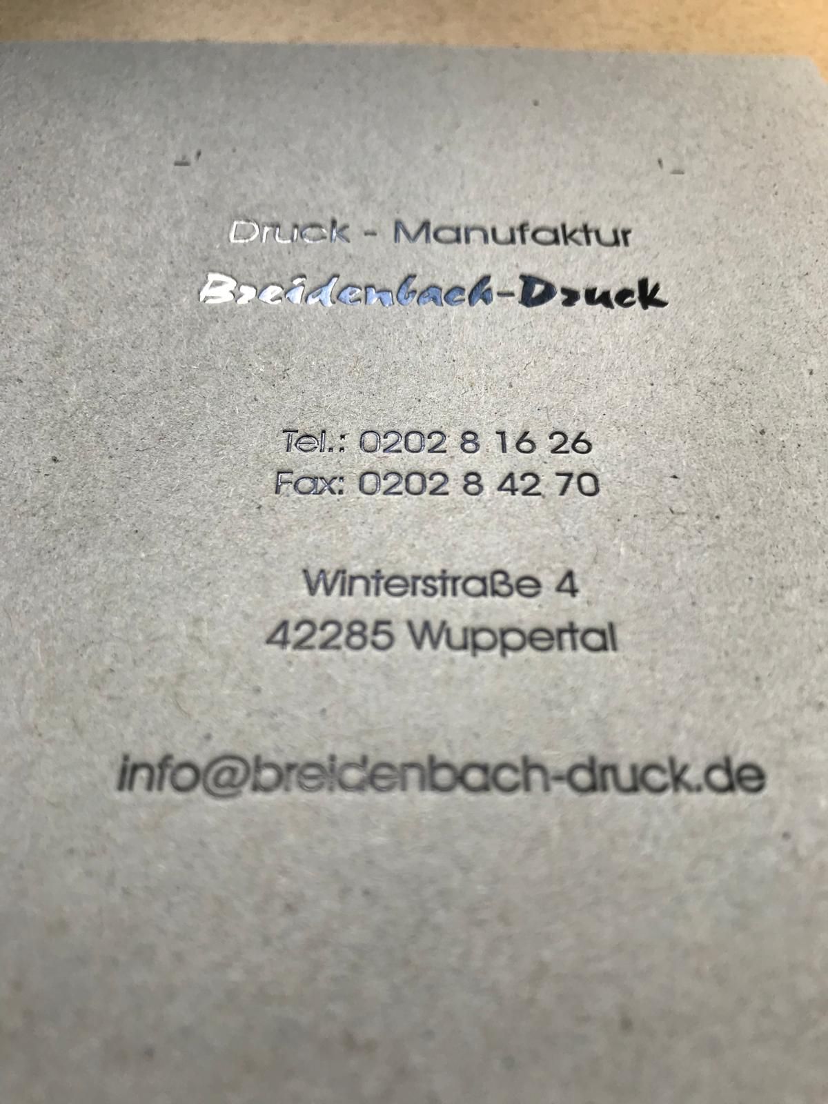 Visitenkarte mit Relief