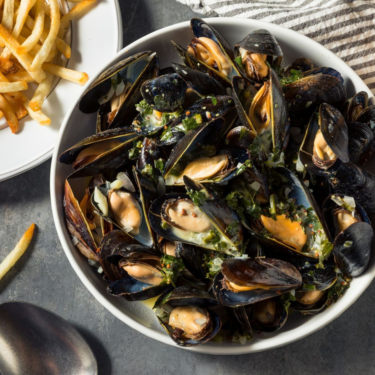 Plat de moules frites