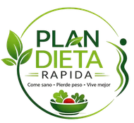 Logo verde y blanco de &ldquo;Plan Dieta R&aacute;pida&rdquo; con hojas y un taz&oacute;n de ensalada.