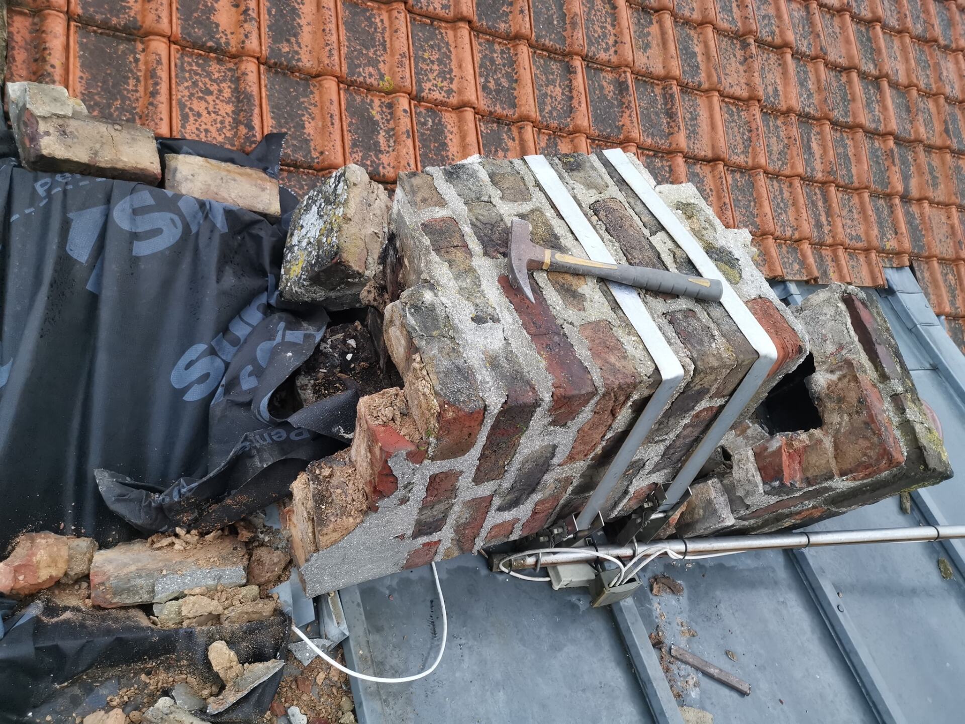 Démolition de cheminée