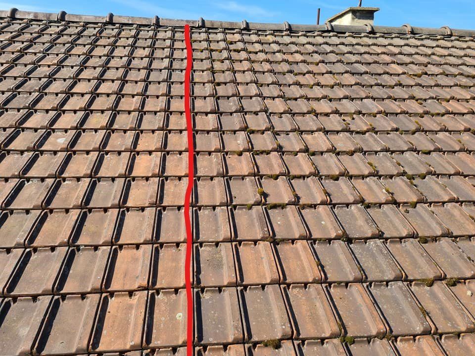 avant / après nettoyage de tuile