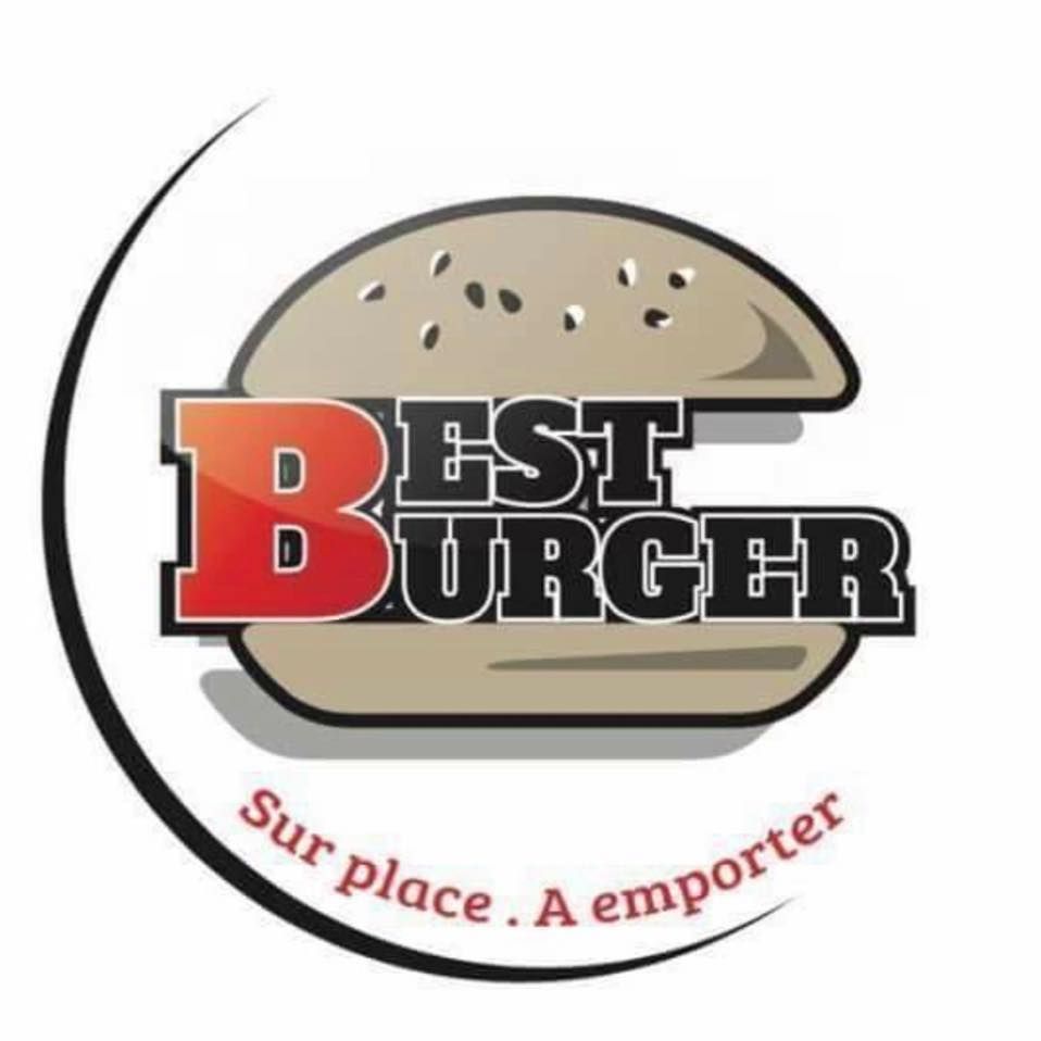 Burger avec écriture Best Burger sur place ou à emporter