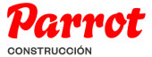 Logotipo “Loro” rojo con “CONSTRUCCIÓN” en negro debajo.