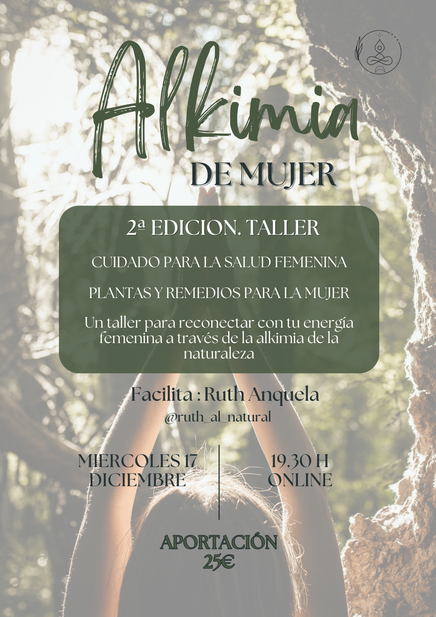 Una mujer embarazada con un vestido blanco sostiene su vientre.