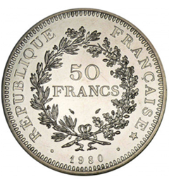 Pièce d'argent de 50 francs