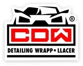 Un logotipo para CDW que detalla el envoltorio y los cordones.