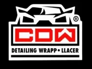 Un logotipo para CDW que detalla el envoltorio y los cordones.