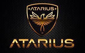Un logotipo para una empresa llamada Atarius con un pájaro en él.