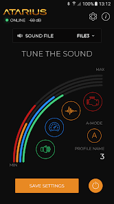 Una captura de pantalla de una aplicación que te permite ajustar el sonido en un teléfono.