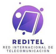 El logotipo de reditel es un círculo morado con un teléfono celular dentro.