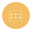 Un icono de un vendaje en un círculo sobre un fondo blanco.