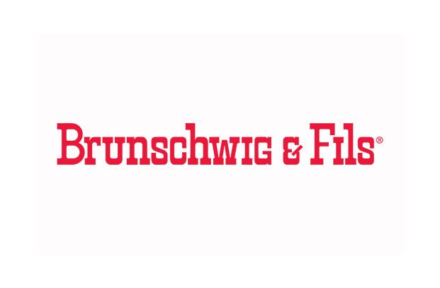 Das rote Logo der Marke Brunschwig & Fils auf weißem Hintergrund.