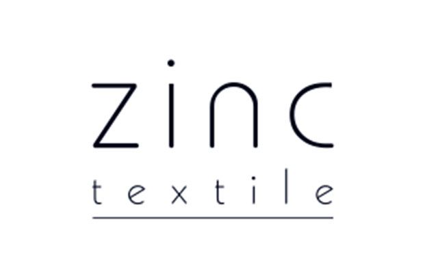 Logo für Zinc Textile mit dem Wort „Zink“ in fetten, schwarzen Buchstaben über dem Wort „Textil“