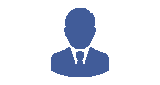 Icon Mensch blau Profil