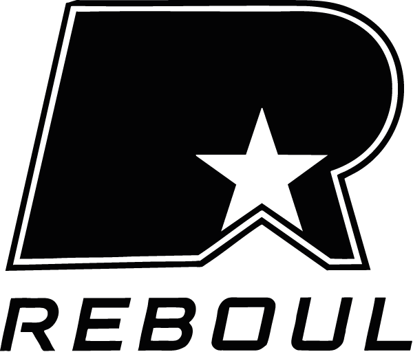 Logo « Reboul » en noir et blanc avec un « R » stylisé et une étoile.