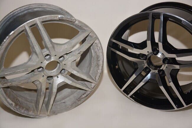 Antes e Depois do Processo da Oficina de Jantes