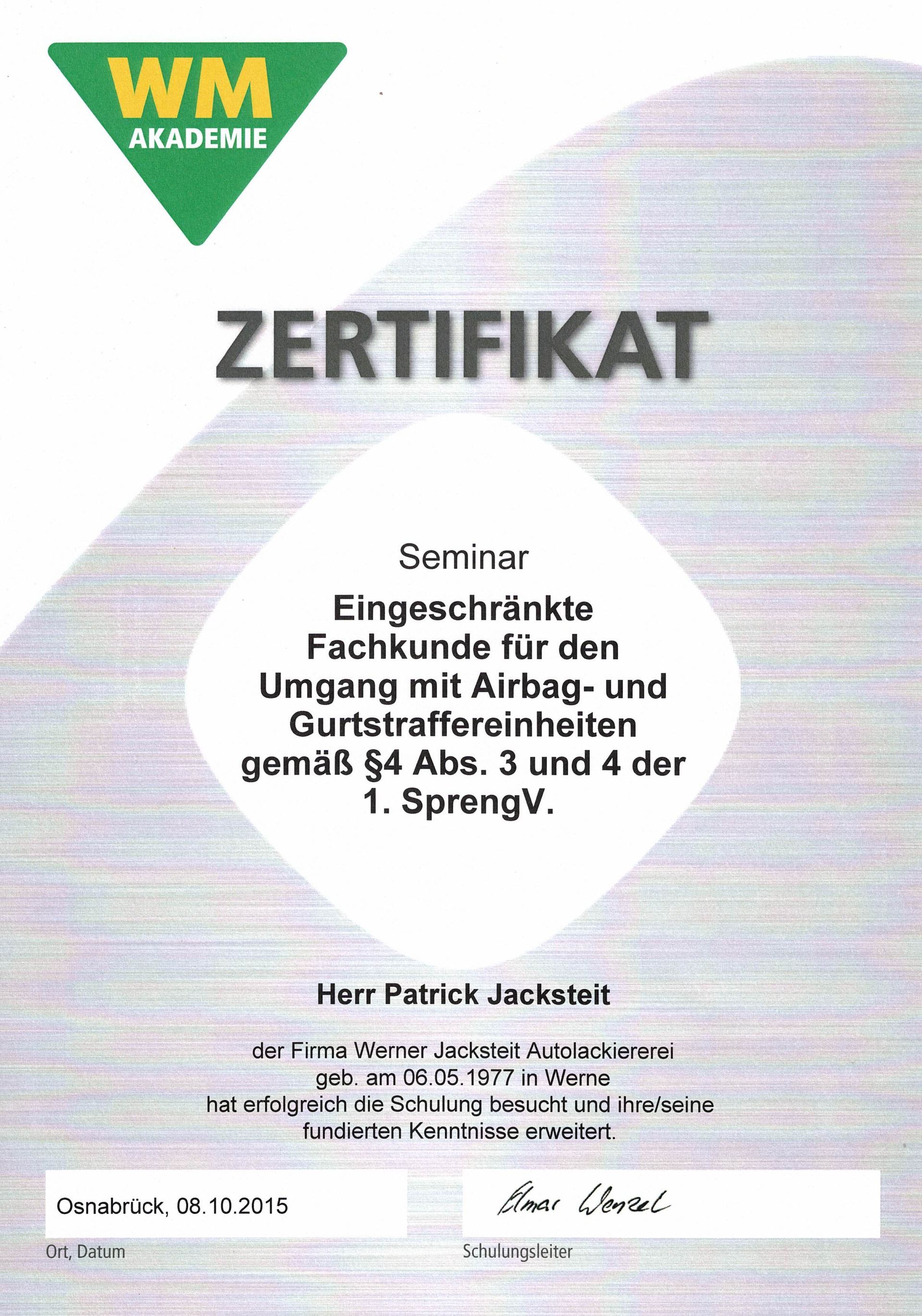 Zertifikat