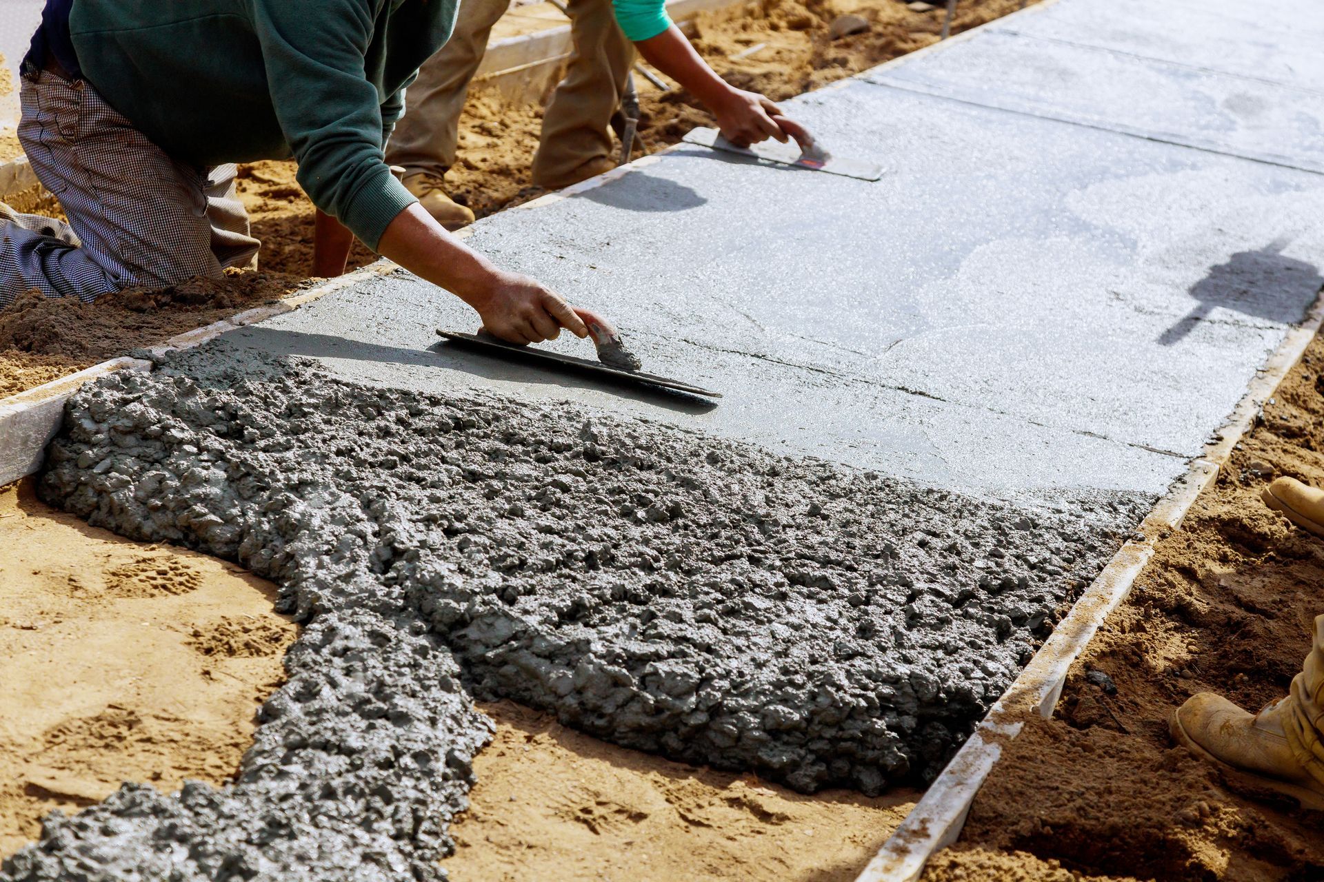Création d'une allée en béton