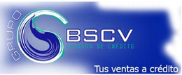 Un cartel azul que dice bscv tus ventas a credito
