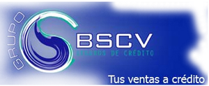 Un cartel azul que dice bscv tus ventas a credito