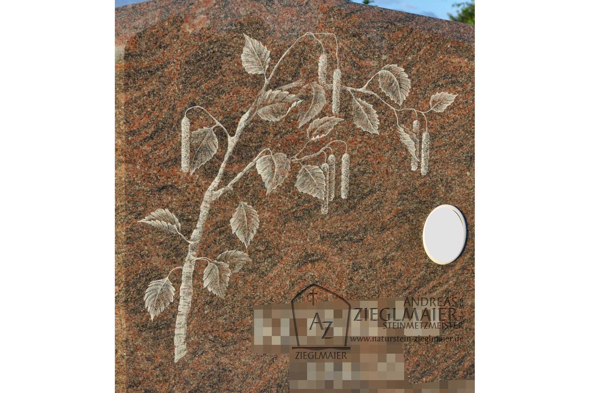 Grabmotiv Verzierung Ast