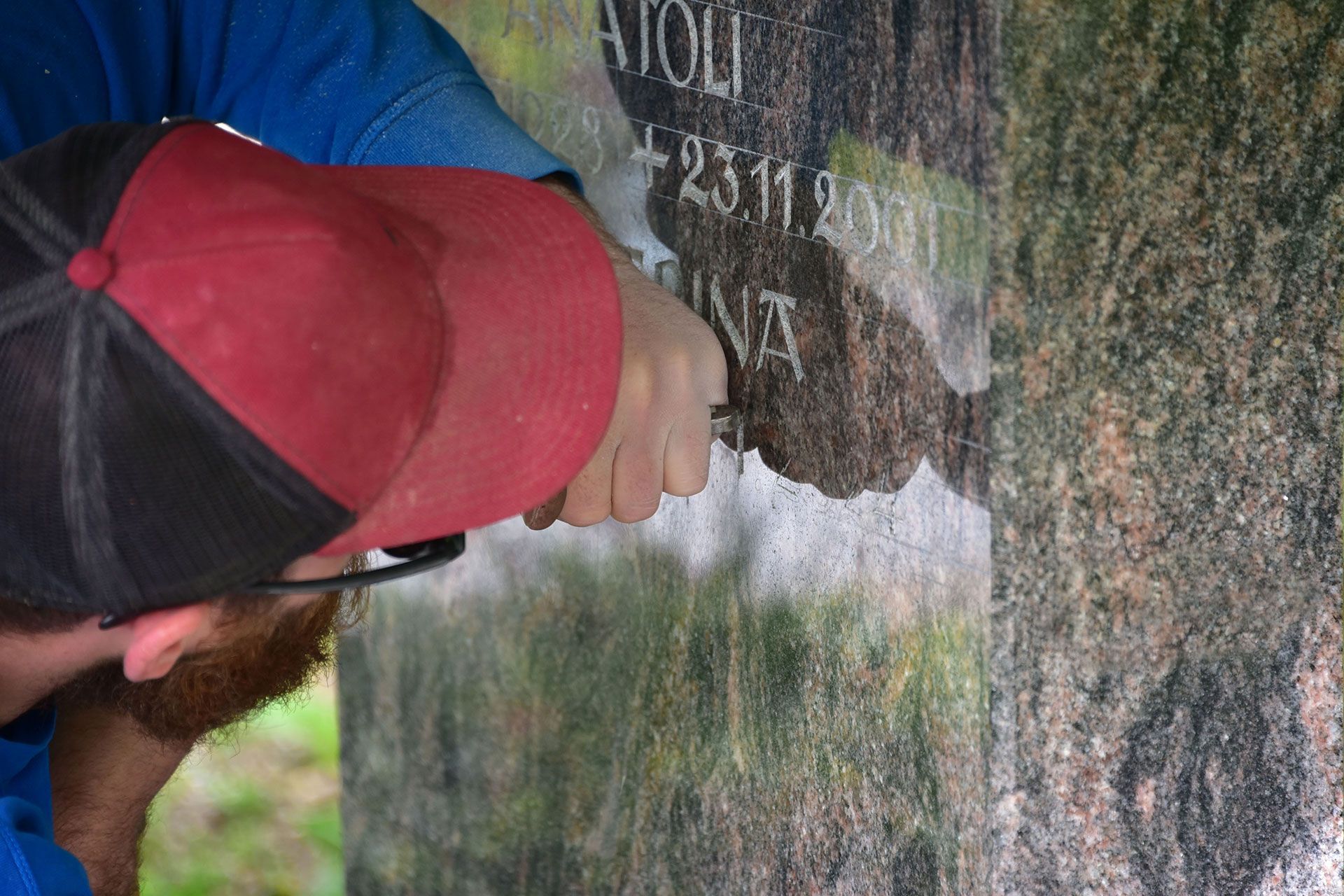 Grabsteine auf dem Friedhof