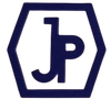 Un logotipo azul y blanco con la letra p dentro de un hexágono