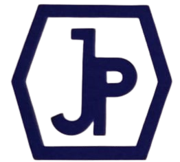 Un logotipo azul y blanco con la letra p dentro de un hexágono