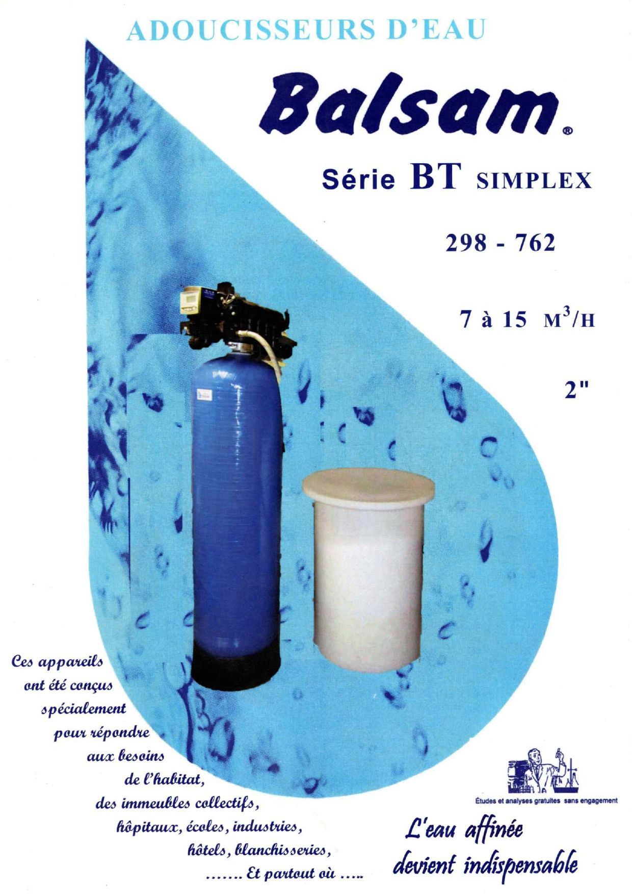 Présentation d'un adoucisseur industriel