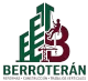 Logo de BERROTER&Aacute;N: figura escalando con cuerda junto a letras verdes y rojas, reformas, construcci&oacute;n y trabajos verticales