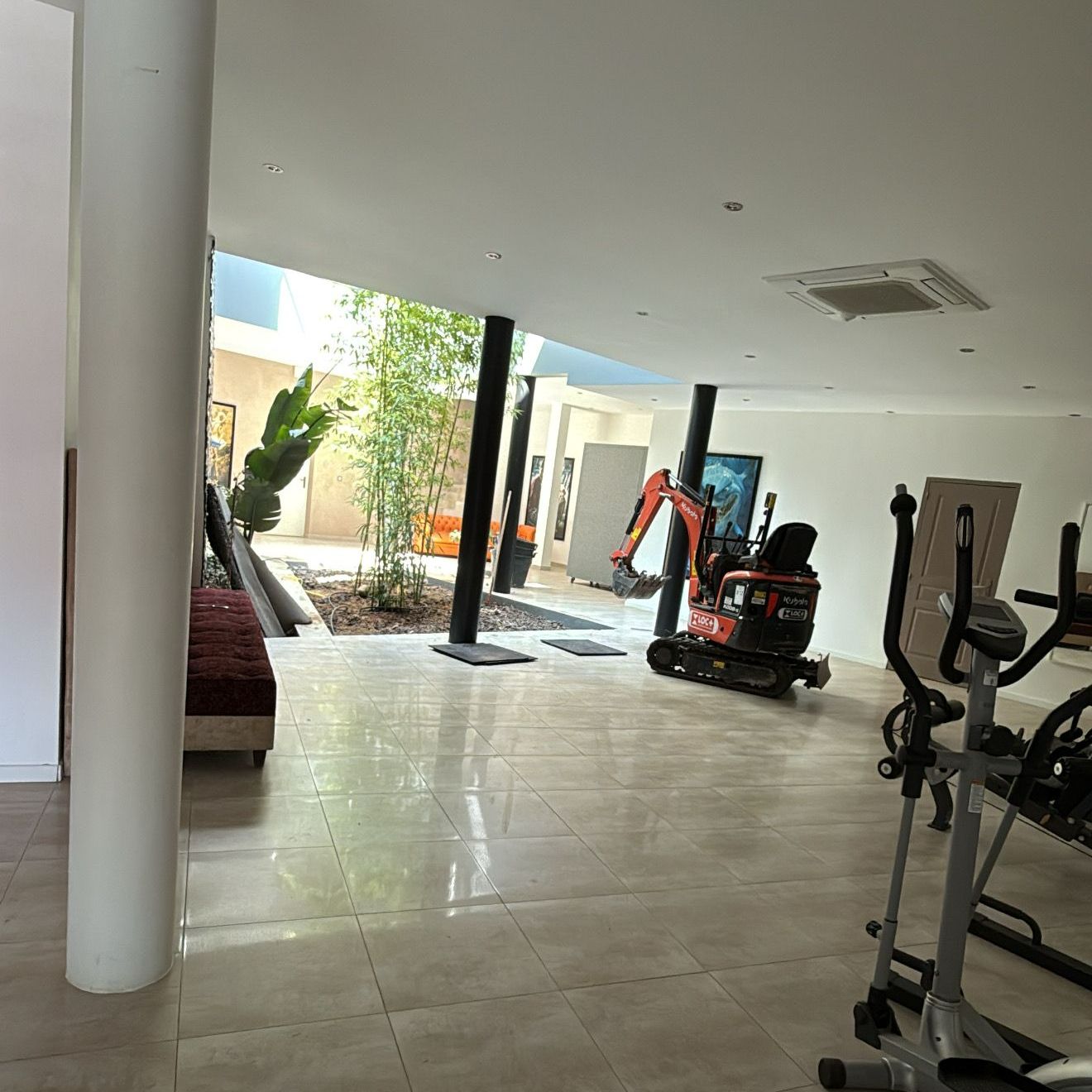 Une minipelle 1T à l'intérieur d'une maison