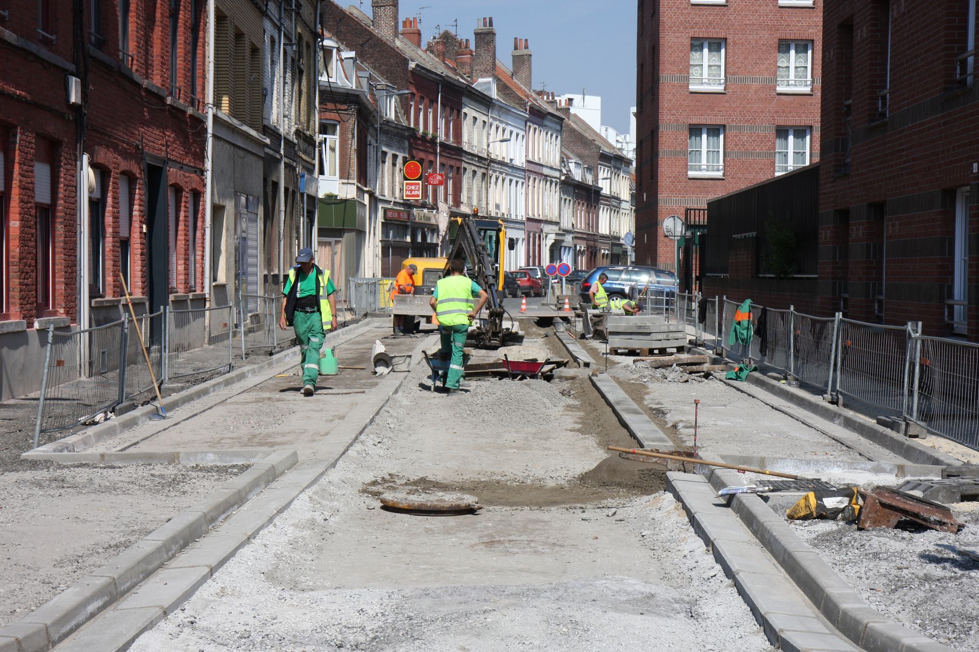 Travaux d'enrochement