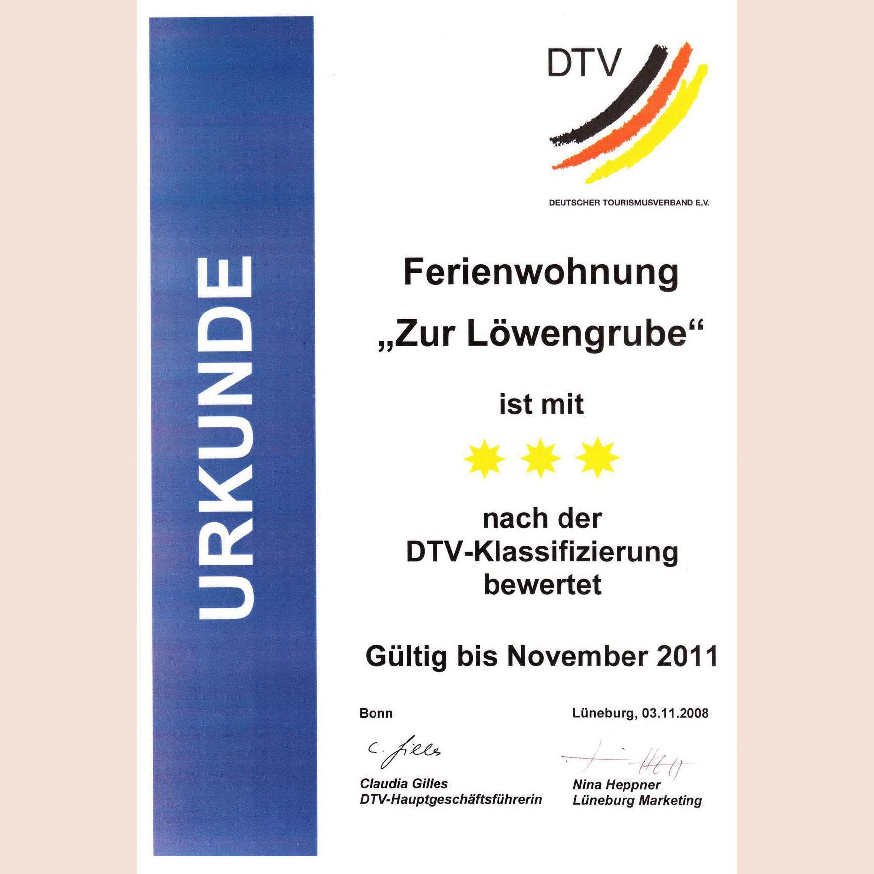 Ein Zertifikat mit der Aufschrift „Urkunde“