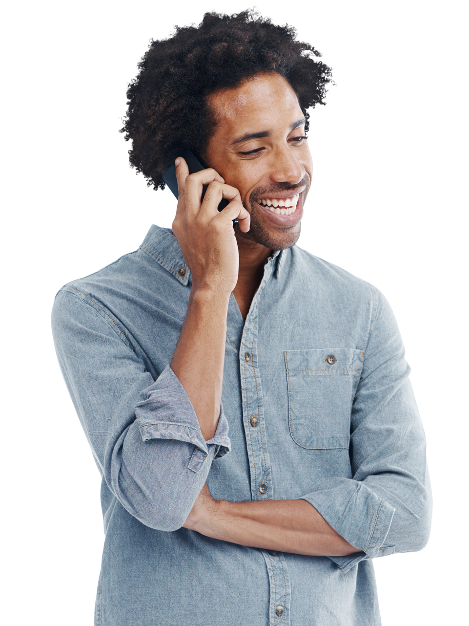 Un homme au téléphone