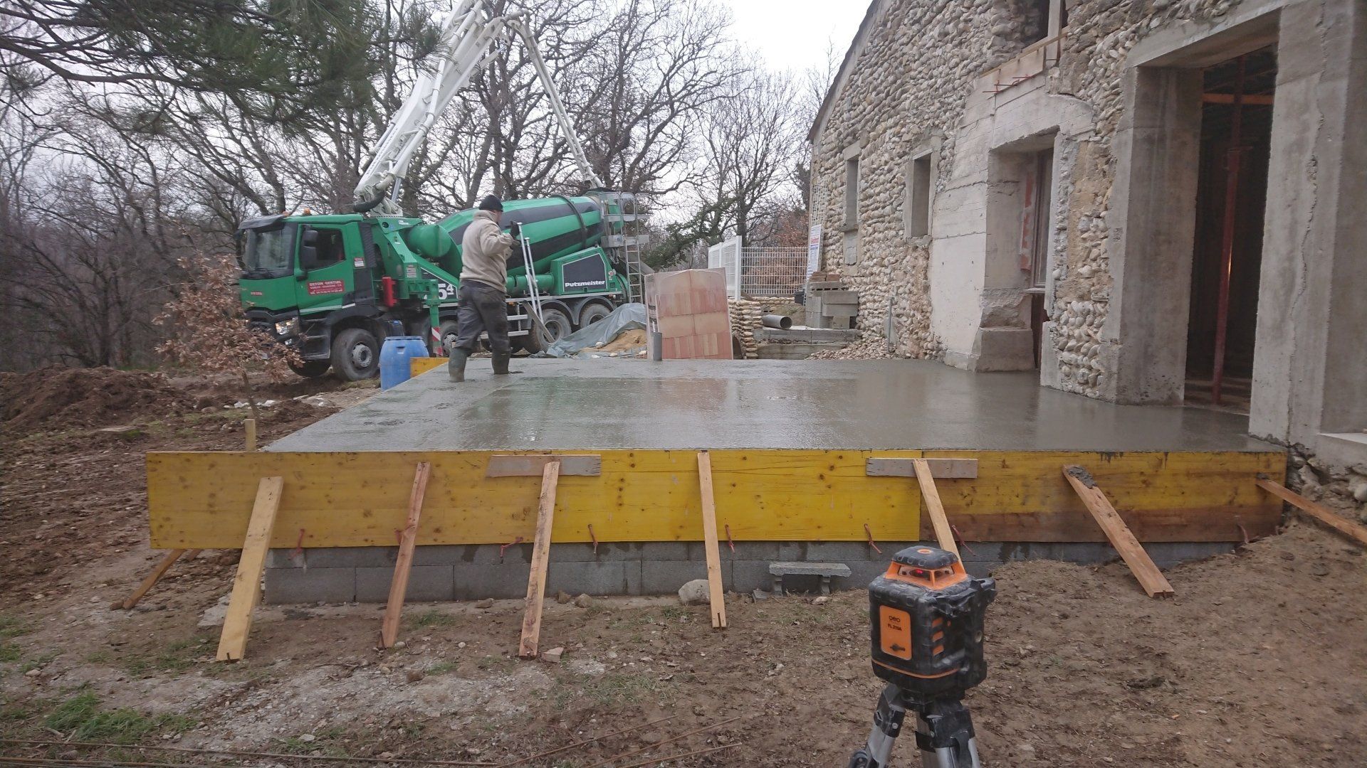 Dallage béton extension