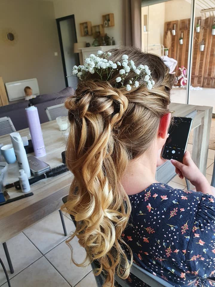 Demi chignon mariage