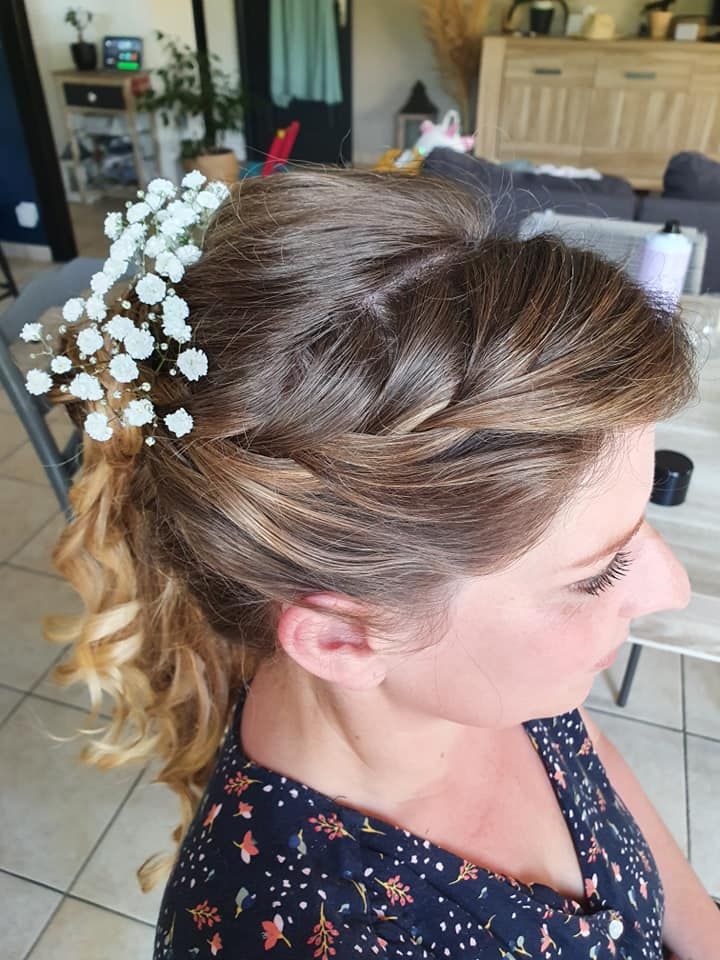 Fleurs cheveux mariage