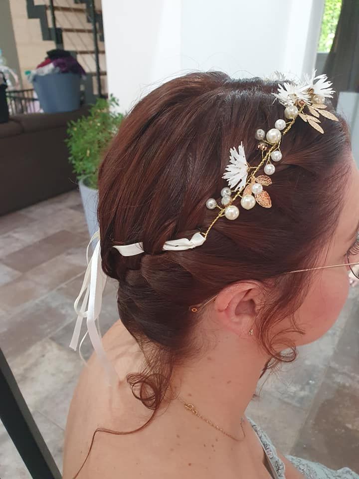 Side hair mariage