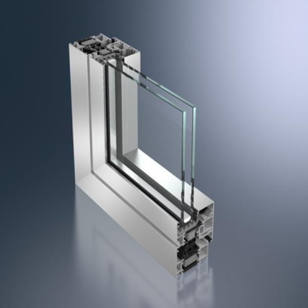 Eine Nahaufnahme eines Fensters mit drei Glasschichten