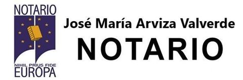 A logo for jose maria arviza valverde notario europa