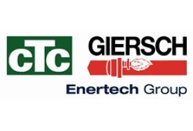 Logo der CTC Giersch Enertech Group: „CTC“ in weissen Buchstaben auf grünem Rechteck, „GIERSCH“ in Schwarz und eine rote Industriegrafik.