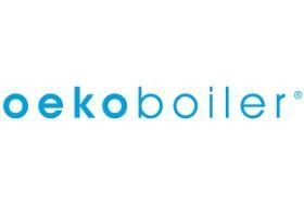 Logo für Okobolier, Text in Blau.