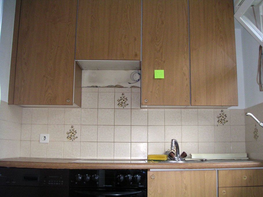 Küchen und Platten spritzen vorher