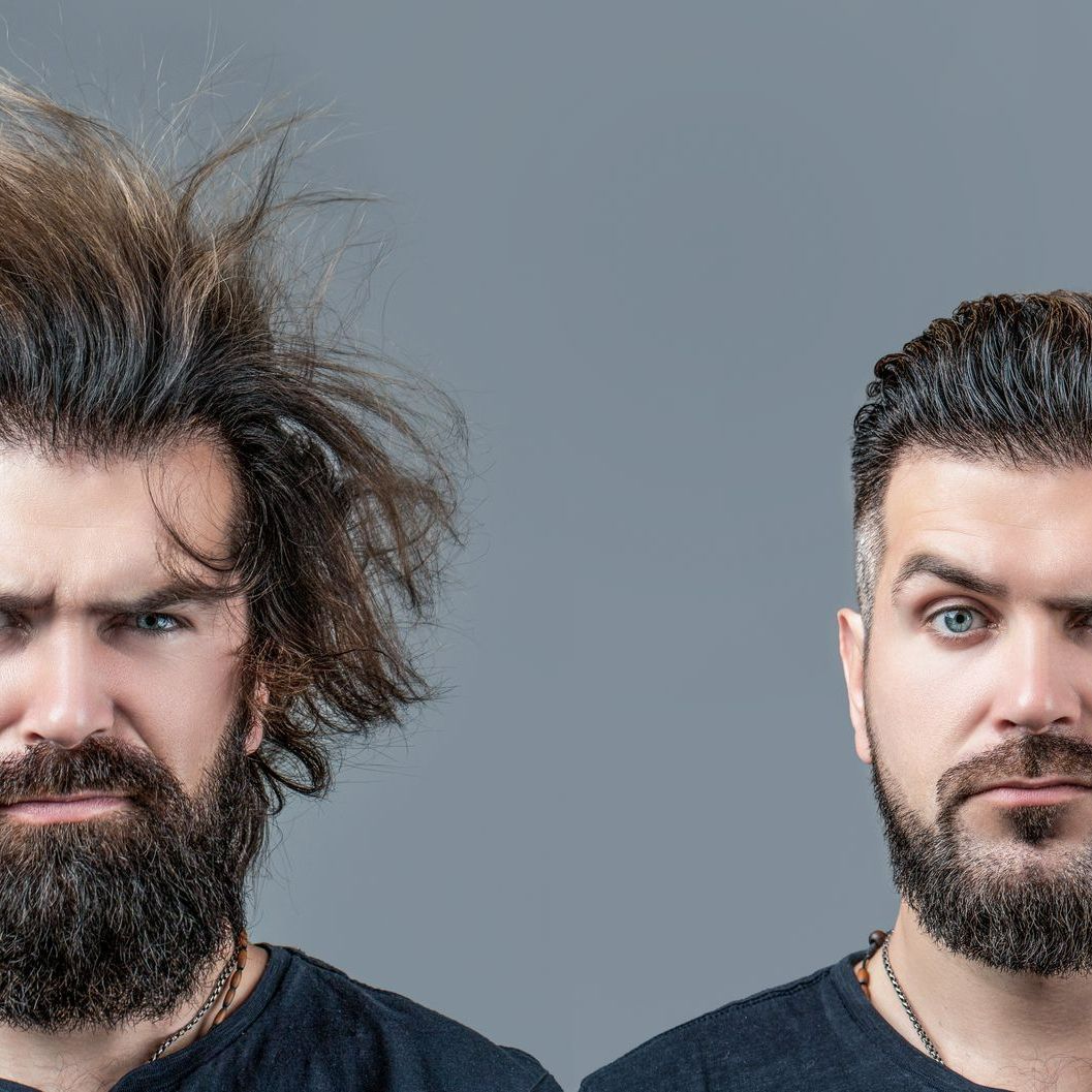 Avant/aprés coupe de cheveux et taille de barbe